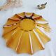 Amber glass fruit bowl
