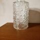 Cylindrical tulip in bubbled glass for suspension