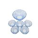 Art Deco uranium dessert service from Niemen Glassworks, Poland, 1930s, set of 6