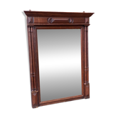 Henri II mirror in solid oak, 90x117cm, 19th century
