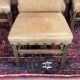 Set of 4 English beech chairs with faux leather from the 1980s.