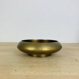 Vintage round gold-plated brass pocket tray