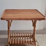 Rattan table 70s