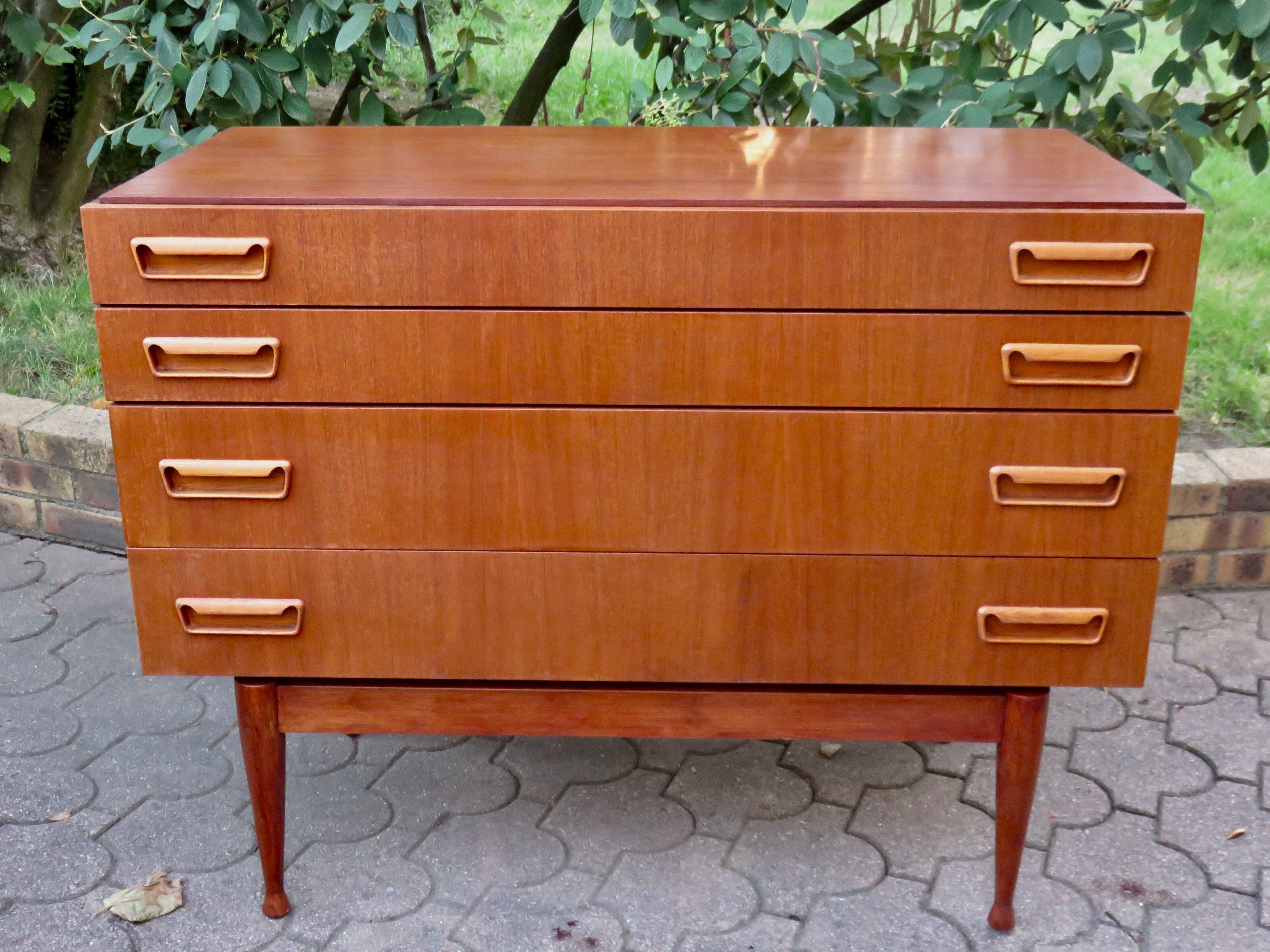Teak chest of drawers by Peter Moos Denmark 1955
