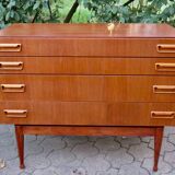 Commode en teck de Peter Moos Danemark 1955