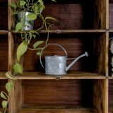 Factory locker cabinet, wood and green