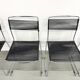 Série de 6 Chaises "Spaghetti" Design Italien Années 80 – Noir & Chrome