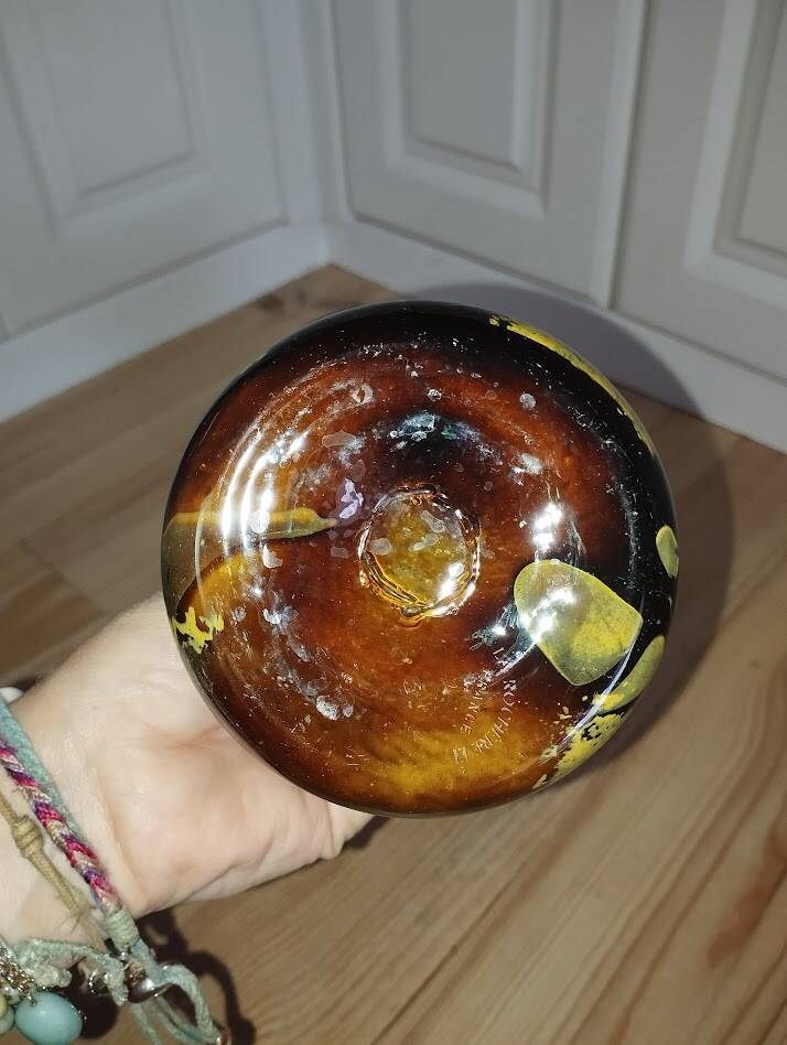 La Rochère "Volubilis" Vase – Flower shape – Amber glass