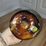 La Rochère "Volubilis" Vase – Flower shape – Amber glass