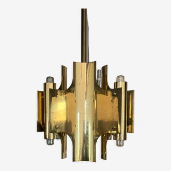 Brass chandelier 1970 Sciolari