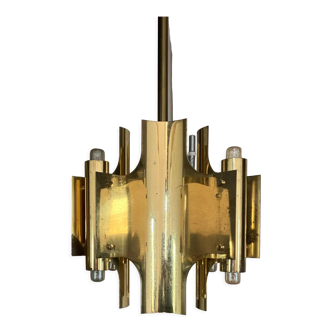 Brass chandelier 1970 Sciolari