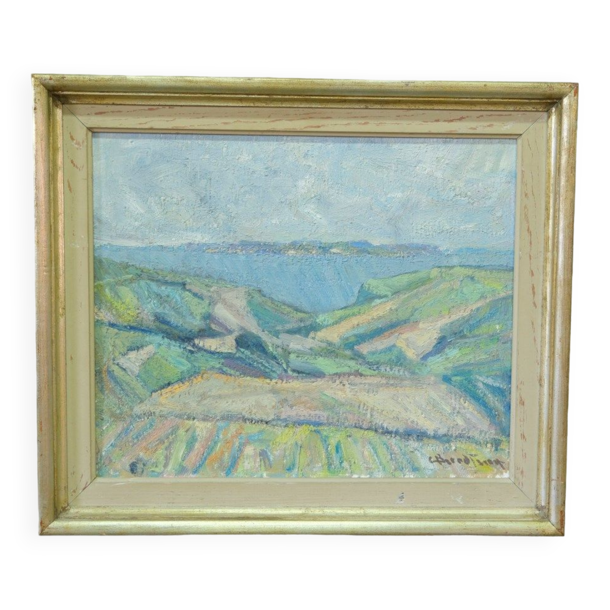 Carl Berndtsson, Swedish Modern Landscape, 1960s, Oil on Canvas, Framed