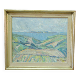 Carl Berndtsson, Swedish Modern Landscape, 1960s, Oil on Canvas, Framed