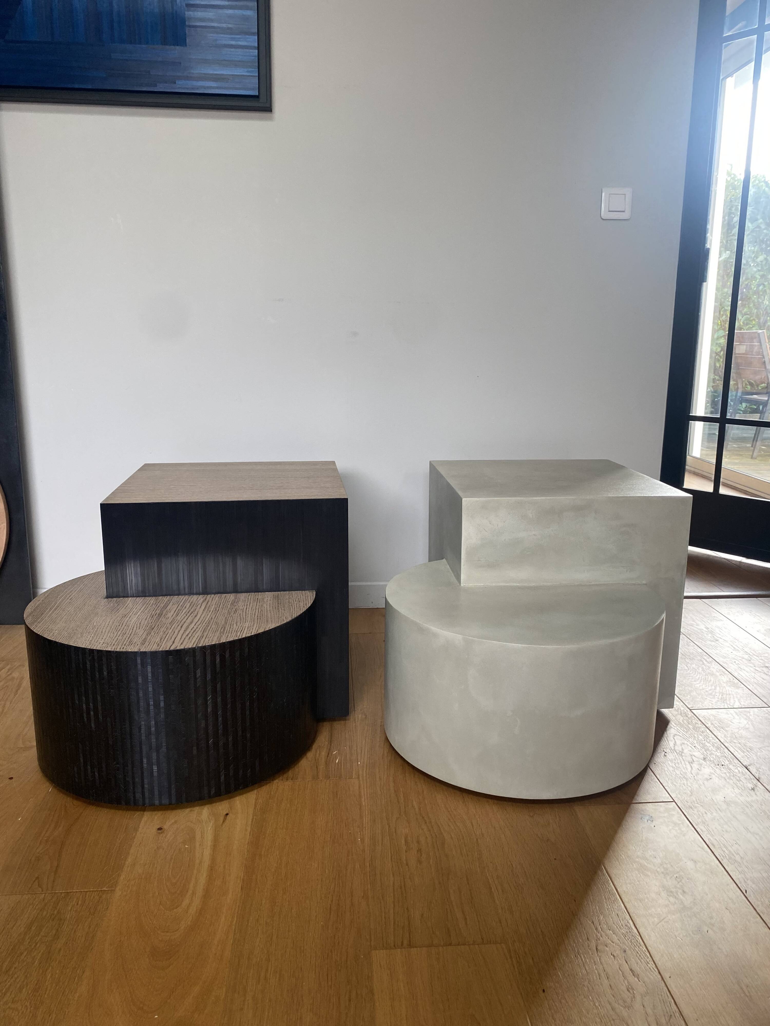 straw marquetry coffee table oak