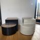 straw marquetry coffee table oak
