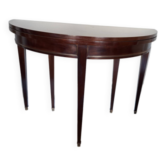 Mahogany half-moon directoire table