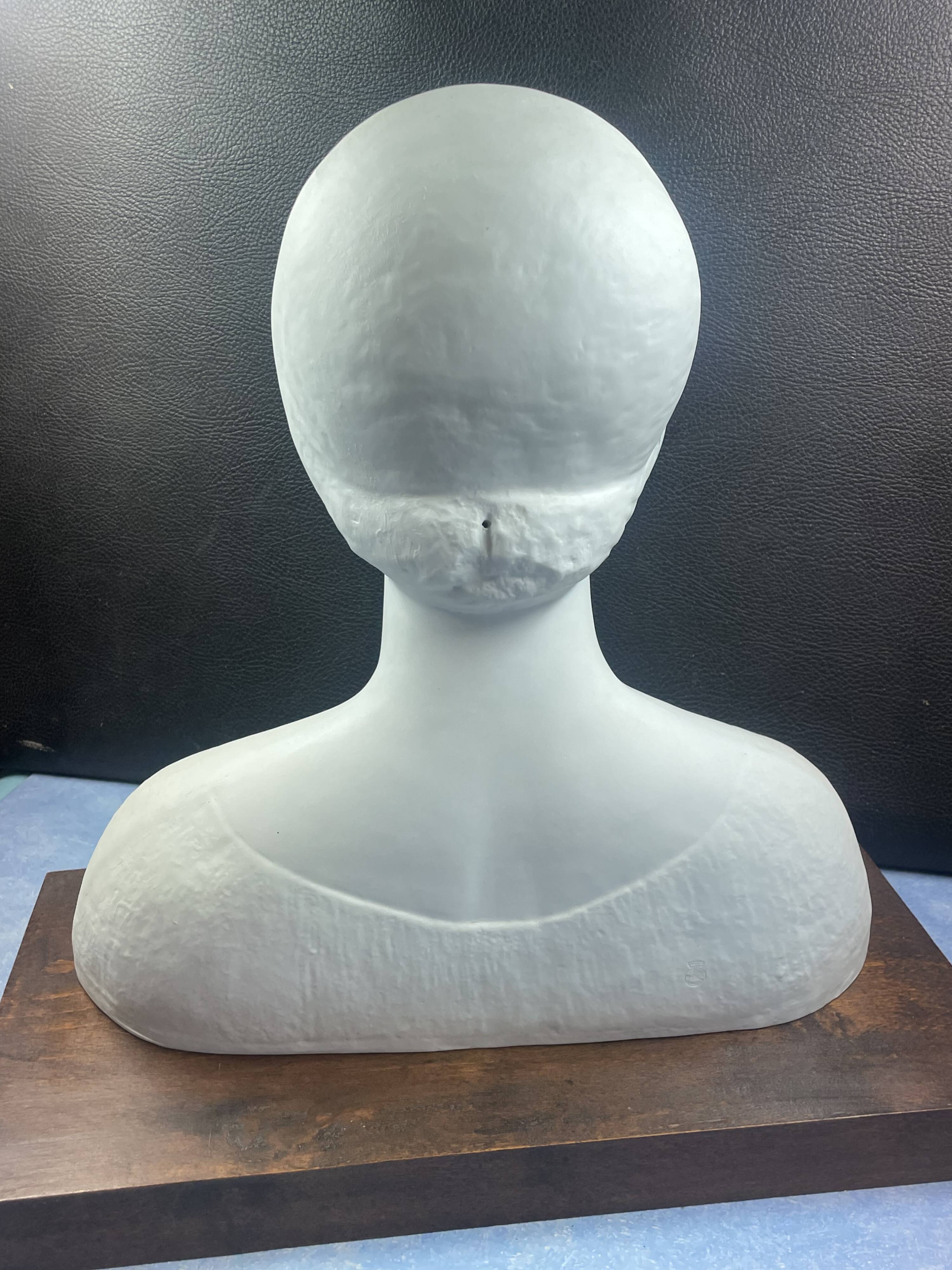 Large Porcelain Biscuit Bust - Limoges - 20th century - 40 cm without the base