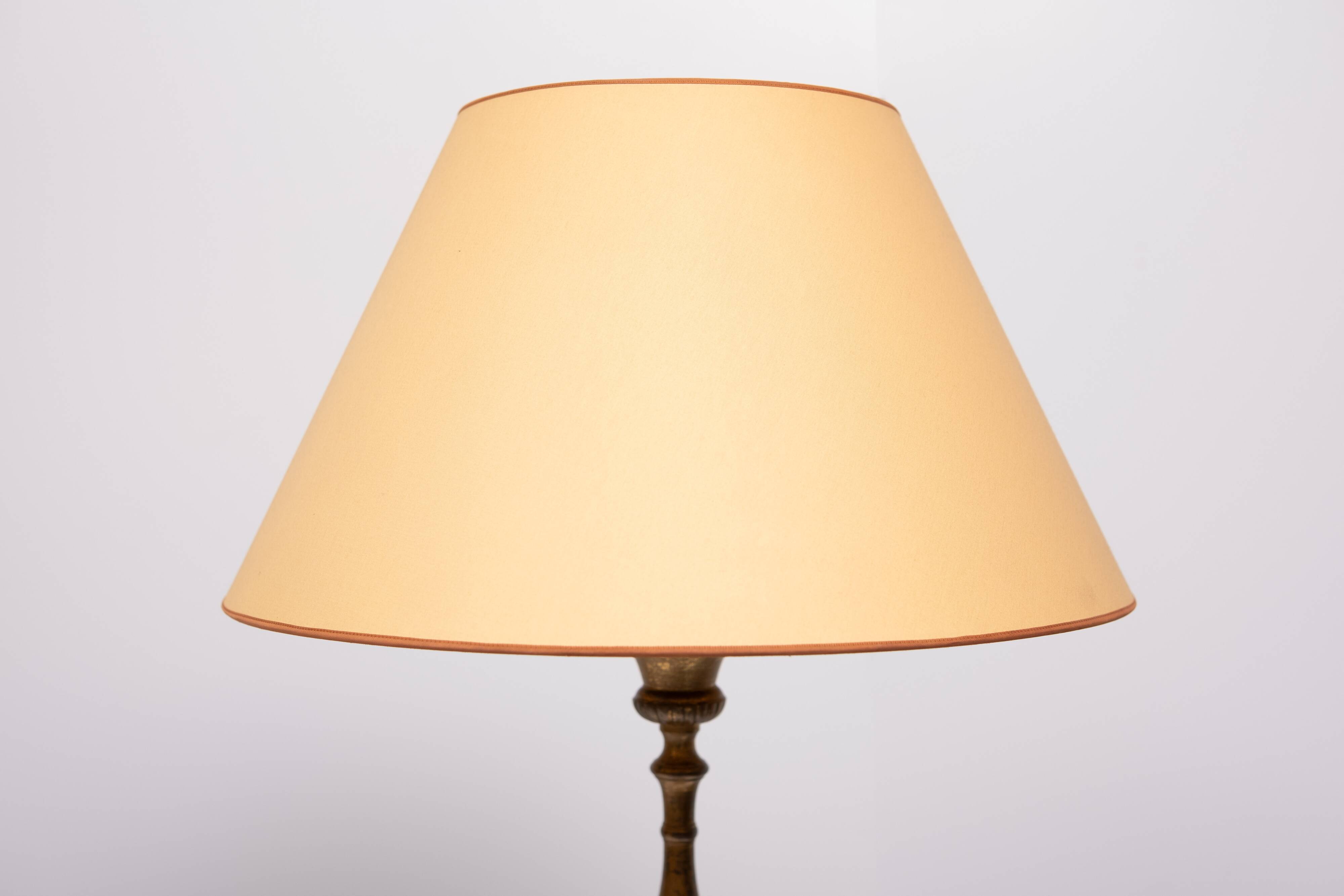 Gilded Bronze table lamps with shades France 1880s