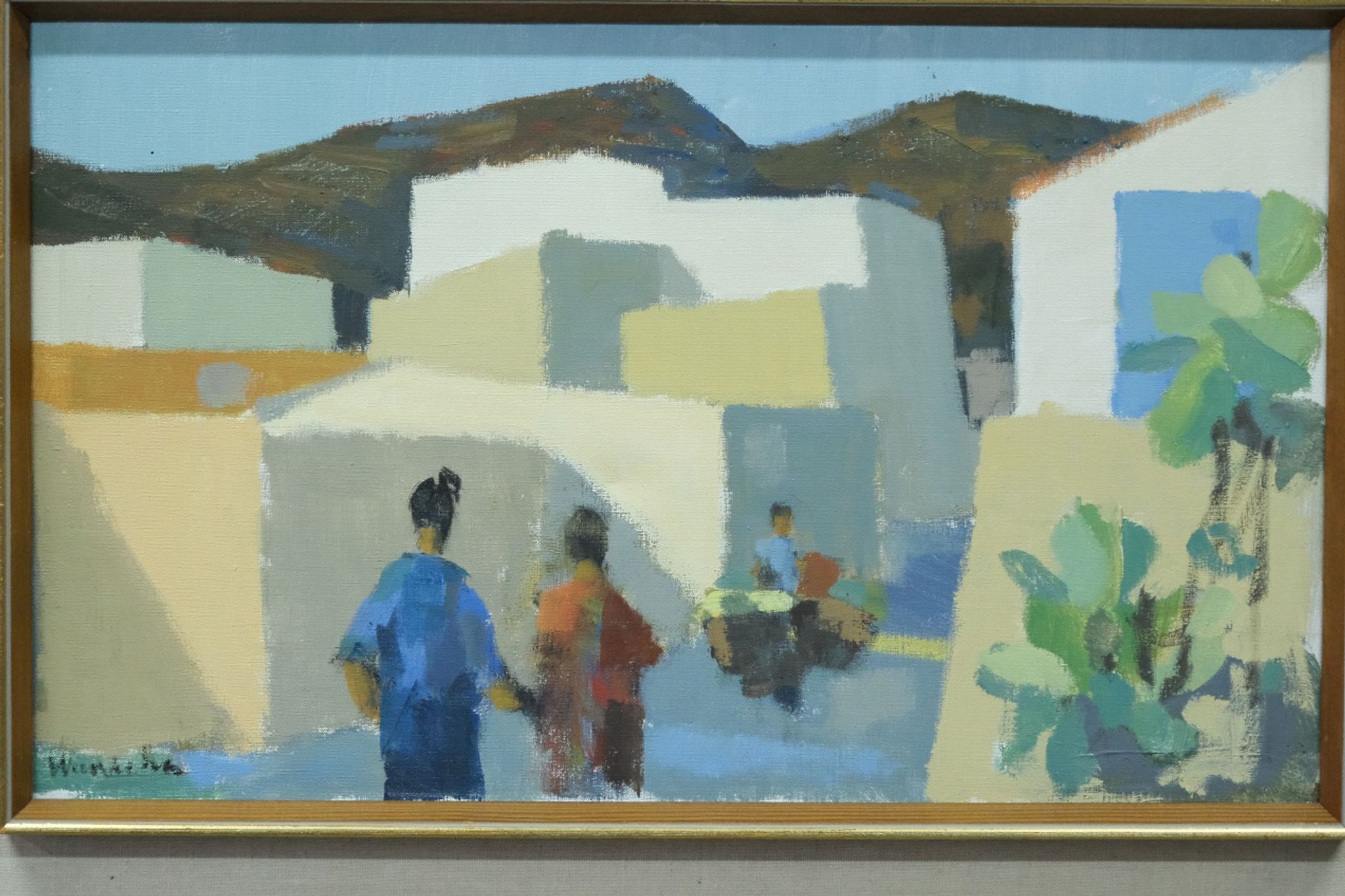 Stig Wernheden, Scandinavian Modern Landscape, 1960s, Oil on Canvas, Framed