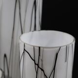 3 glass table lamps by Herstal, Denmark 1980