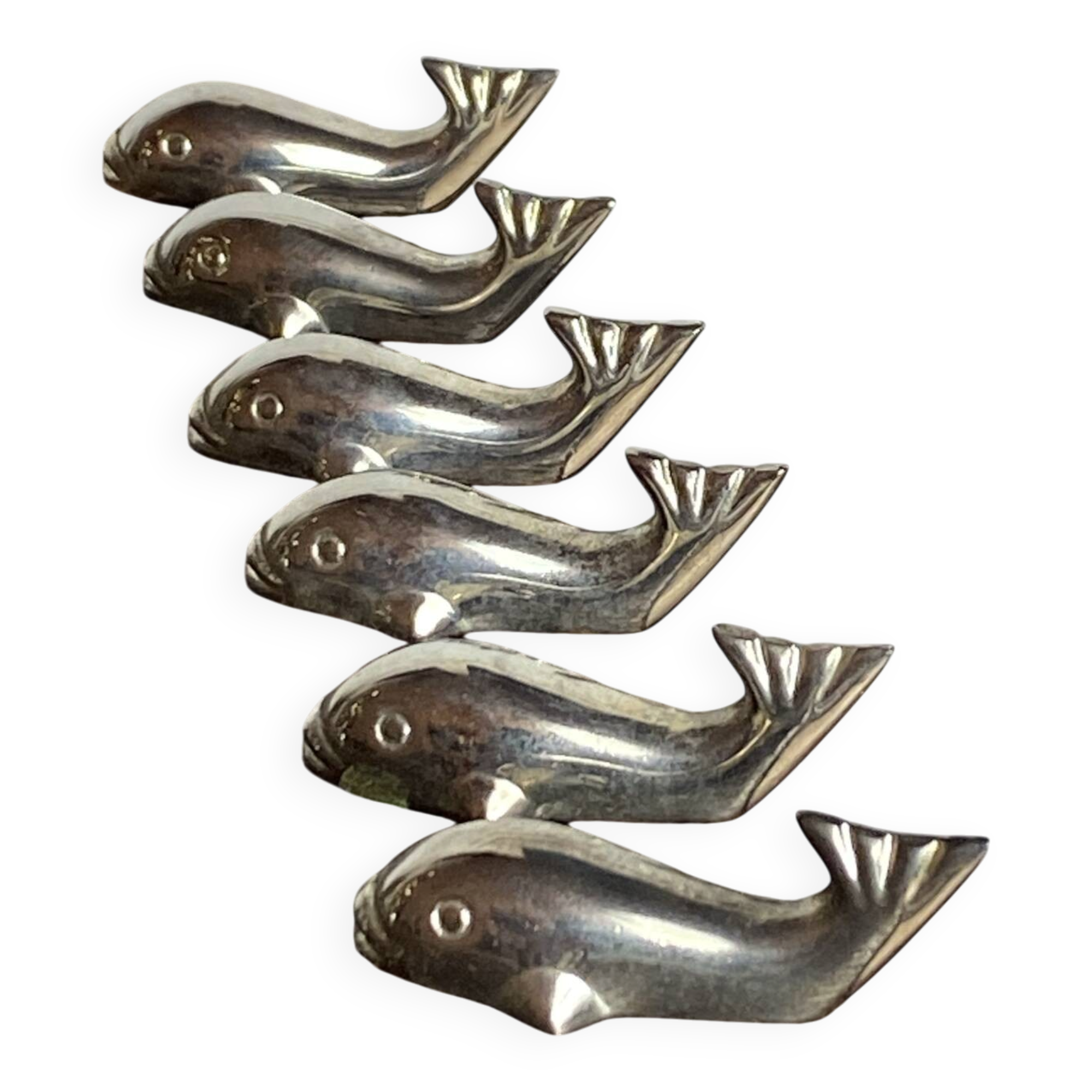Whale-shaped stainless steel knife holder