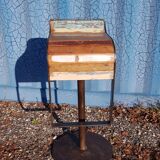 Bar stool design cast iron and wood