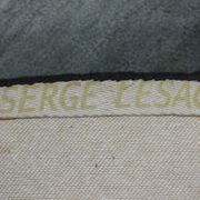 Serge Lesage blue grey vintage round carpet 70s