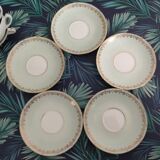 Vintage Limoges porcelain mint coffee set and golden edging