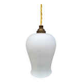 Opaline glass tulip pendant light