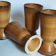 Five earthenware mazagrans from Saint-Amand vintages service"Meylan"