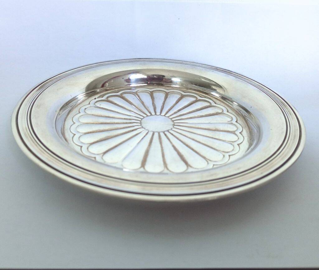 Christofle silver-plated wine bottle coasters