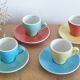 Ensemble de 4 tasses à espresso et soucoupes Cafés Richard