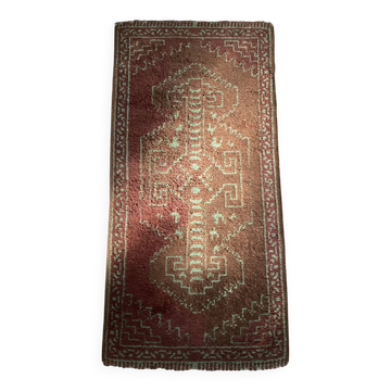 Tapis vintage en laine tissée 70x145cm