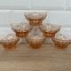 Set of 6 pink star luminarc cups