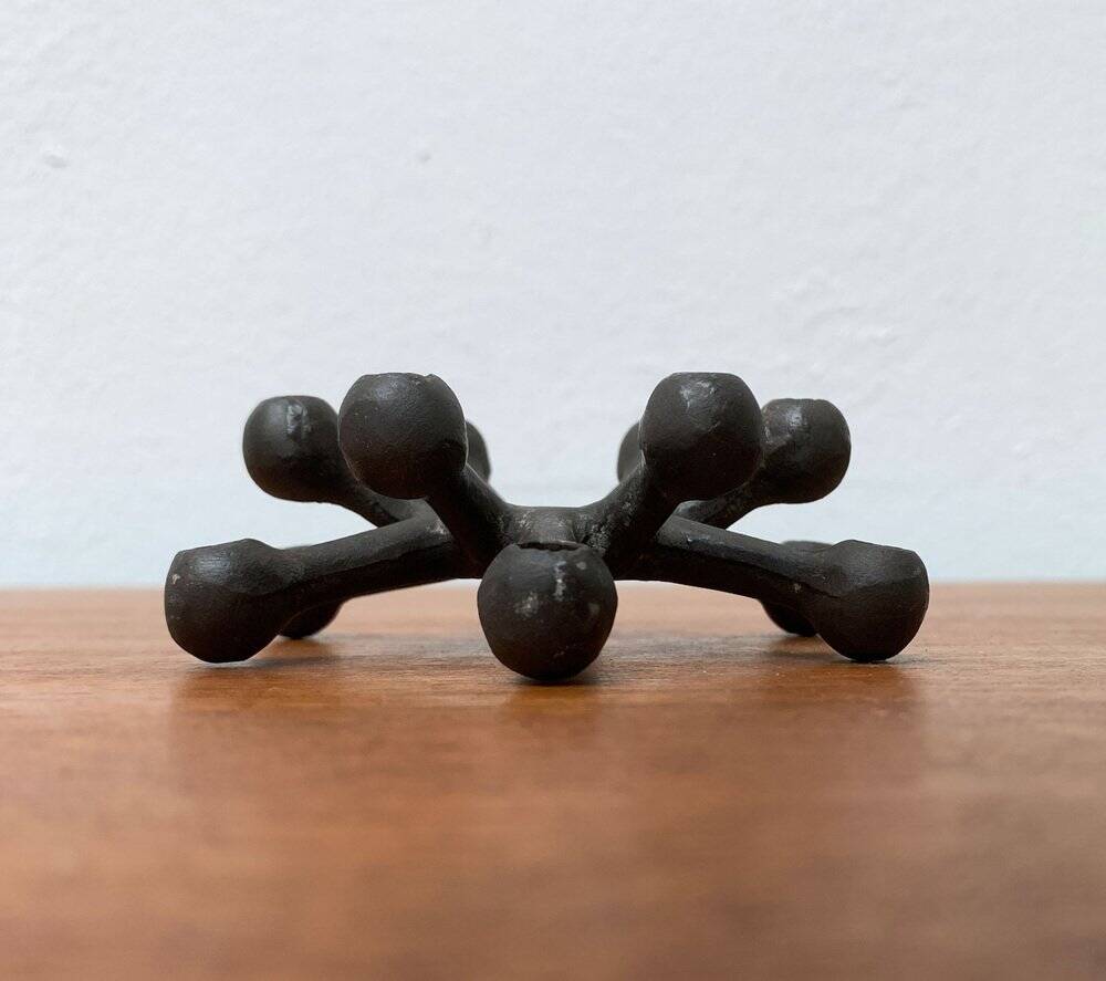 Brutalist Danish candle holder from the mid-century in cast iron by Jens H. Quistgaard.