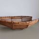 Vintage French bamboo boat basket | Rustic decor