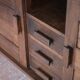 Enfilade Reconstruction René Gabriel. vintage wooden sideboard
