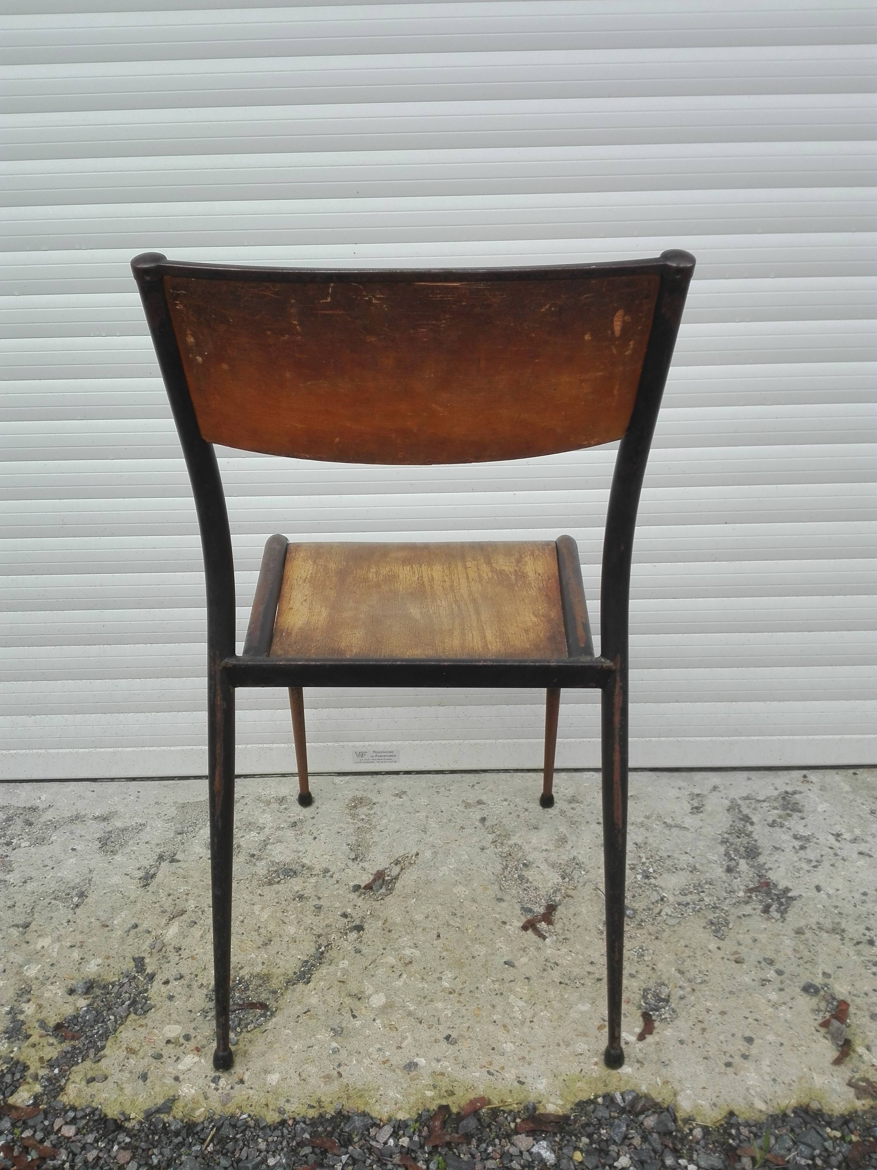 School Mullca 510 foot spindle vintage Chair
