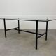 Coffee table metal and glass, 50s