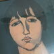 Portrait woman illustration Italian painter Amedeo Modigliani
