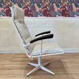 Pair of metal and Bakelite armchairs, 1960s design.