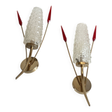 Pair of retro 60s wall lights