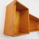 Vintage wooden corner wall shelf from the 60s 70s.