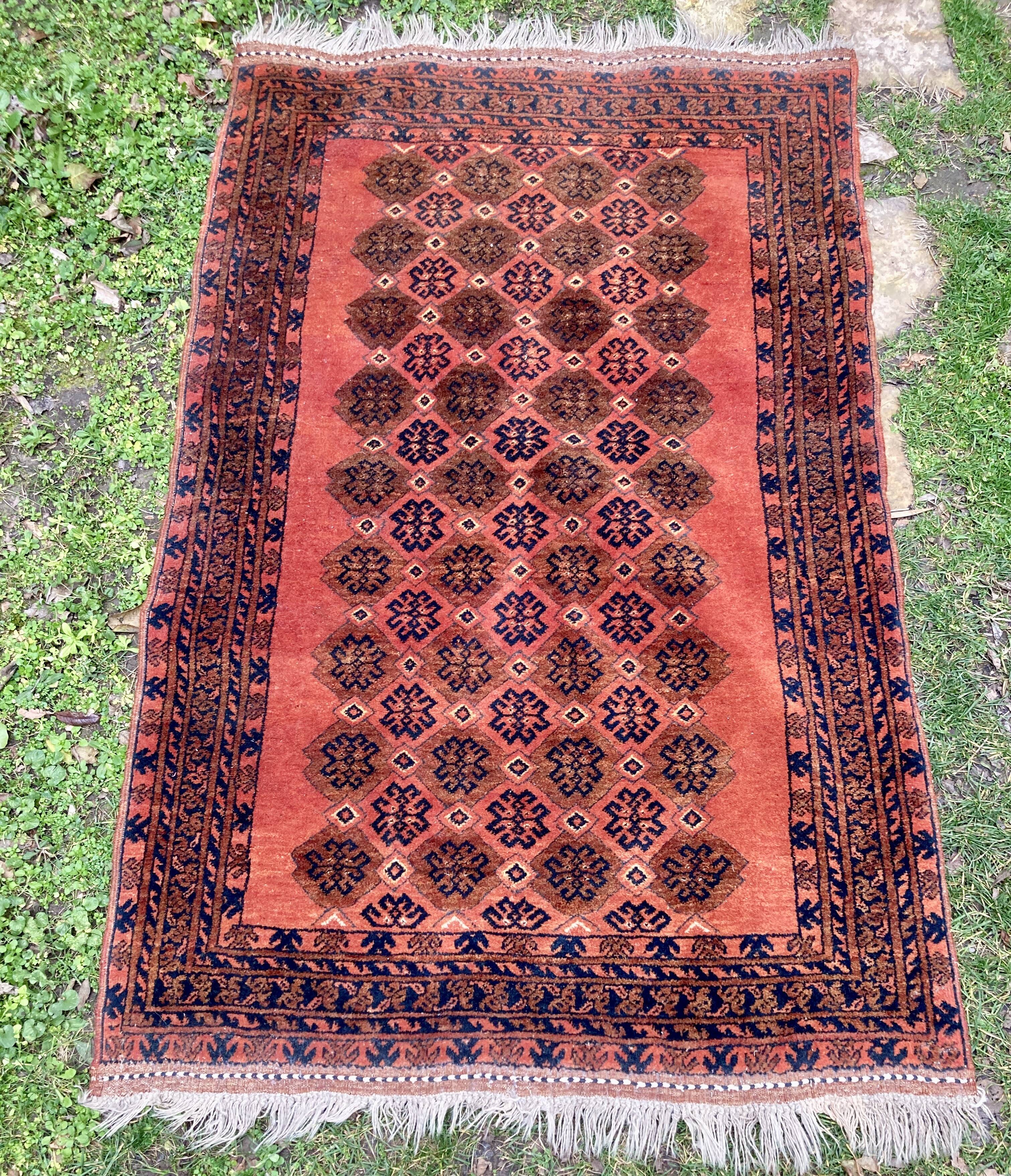 Afghan wool rug - 105 x 165