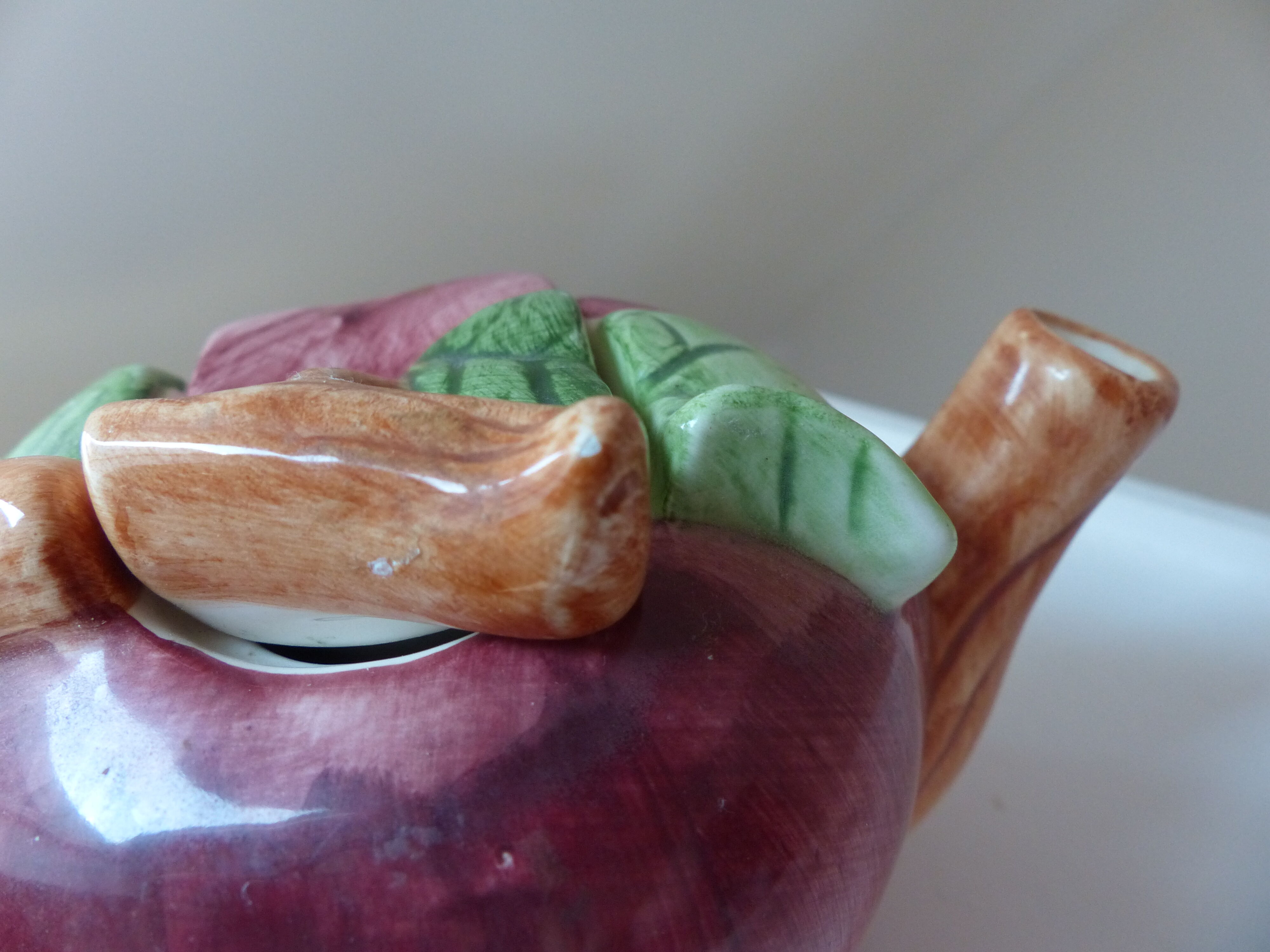 Miniature Potato Shaped Teapot Vintage Ceramic Chewable
