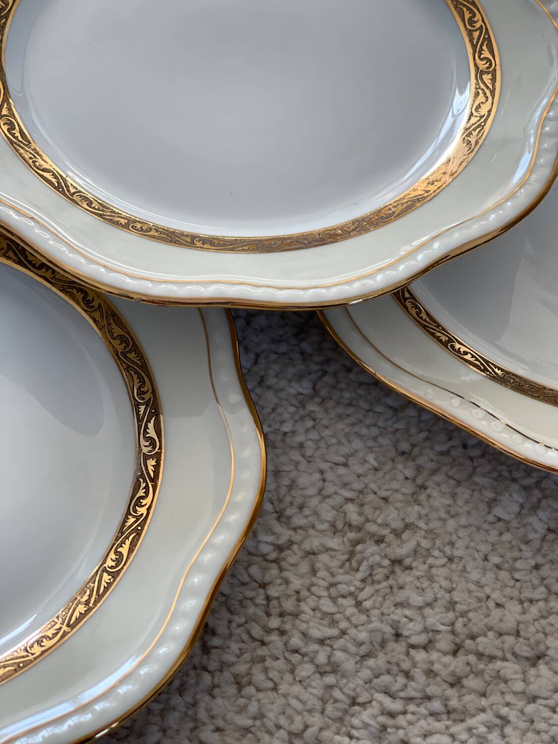 4 Nardon Lafarge porcelain dessert plates