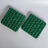 Set of 2 ceramic bottle coasters