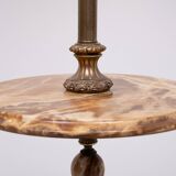 Deknudt Onyx Floor lamp with side Table 1970s Belgium