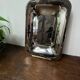 Silver and gold metal serving tray
