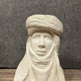 Important orientalist volume sculpture in stone from the Art Deco period around 1930